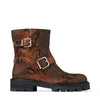 Jimmy Choo Youth Ii Snake-print Leather Ankle Boots In Brown