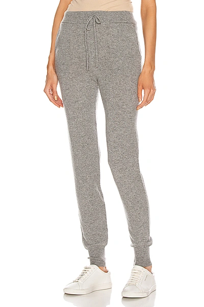 Loulou Studio Maddalena Mélange Cashmere Track Trousers In Grey Melange