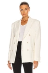 Wardrobe.nyc Double-breasted Virgin Wool Blazer In Off White