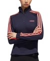 ADIDAS ORIGINALS ADIDAS WOMEN'S ESSENTIALS FLEECE QUARTER-ZIP TOP