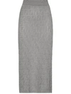 FENDI HIGH-WAISTED KNIT MIDI SKIRT