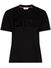 FENDI LOGO-APPLIQUE T-SHIRT