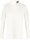 RAF SIMONS ROLL NECK FITTED JUMPER IN FINE KNIT