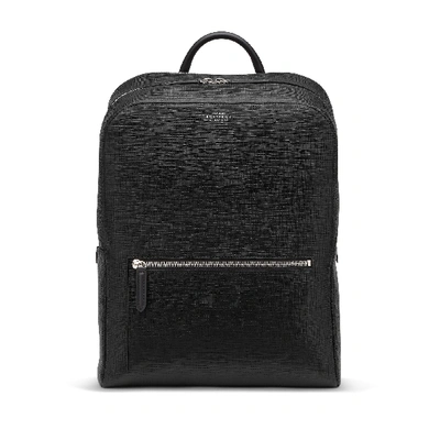 Smythson Zip Around Backpack In Panama In Black