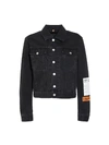 HERON PRESTON VINTAGE BLACK DENIM JACKET,HWYE007E20DEN002