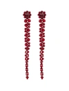 Simone Rocha Crystal-embellished Drop Earrings In Red