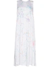 COLLINA STRADA RITUAL CRAYON SCRIBBLE PRINT MAXI DRESS