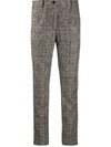 DOLCE & GABBANA CHECKED SLIM-FIT TROUSERS