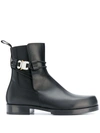 Alyx Buckle-strap Ankle Boots In Black