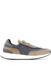 Z ZEGNA KNIT-PANELLED SNEAKERS