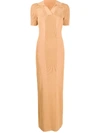 JACQUEMUS KNITTED POLO SHIRT DRESS