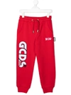 GCDS LOGO-PRINT TRACK PANTS