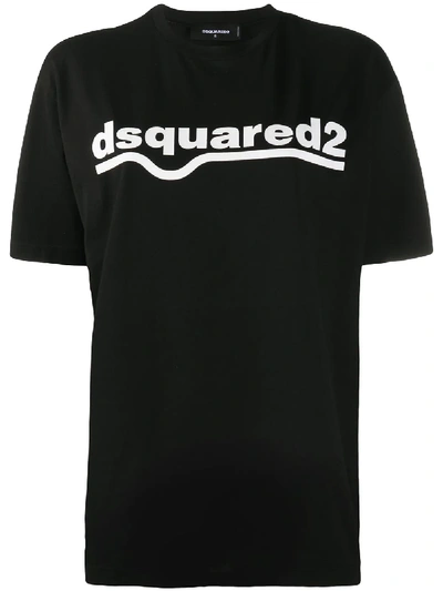 Dsquared2 Black Cotton Dsq2 T-shirt