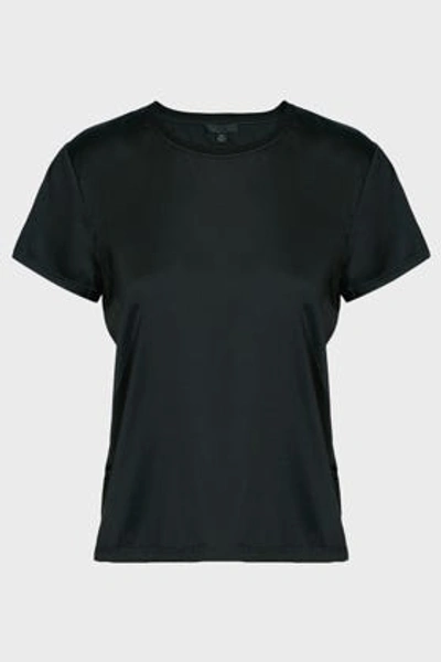 Atm Anthony Thomas Melillo Crewneck Silk-blend T-shirt In Black