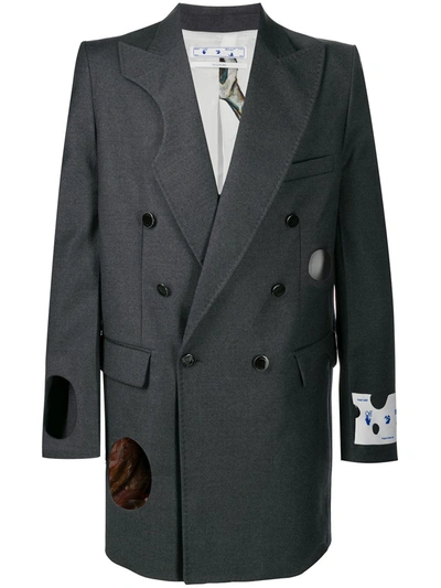 Off-white Meteor Grey Stretch-wool Blazer