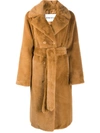 STAND STUDIO DOUBLE-BREASTED TEDDY COAT