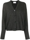 ALLUDE RIBBED EDGE CASHMERE CARDIGAN