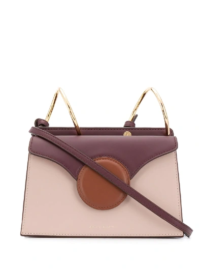 Danse Lente Mini Phoebe Leather Handbag In Brown,pink,purple