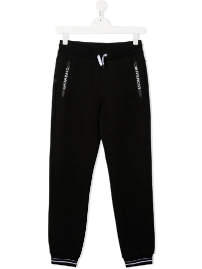 Givenchy Teen Drawstring Track Trousers In Black