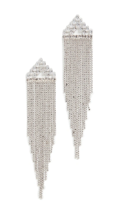 Theia Jewelry Amata Art Deco Tassel Drop Earrings In White Gold