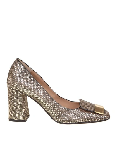 Sergio Rossi Women's Gold Leather Pumps