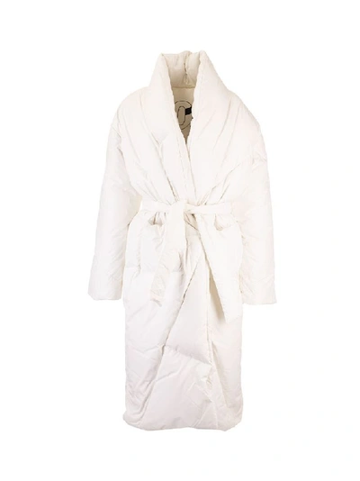 Khrisjoy Robe Coat In Off-white Color In Beige