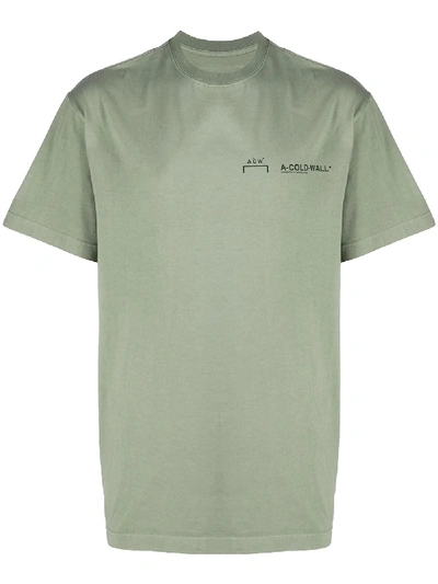 A-cold-wall* Casual Logo T-shirt In Green