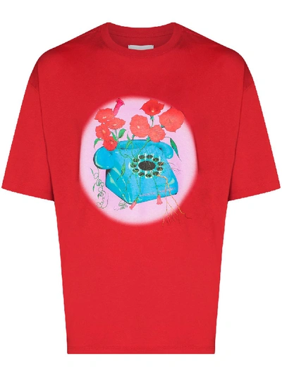 Opening Ceremony Phone-print T-shirt In Red