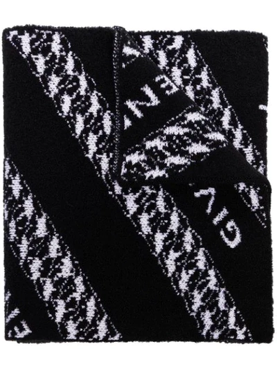 Givenchy Logo印花围巾 In Black