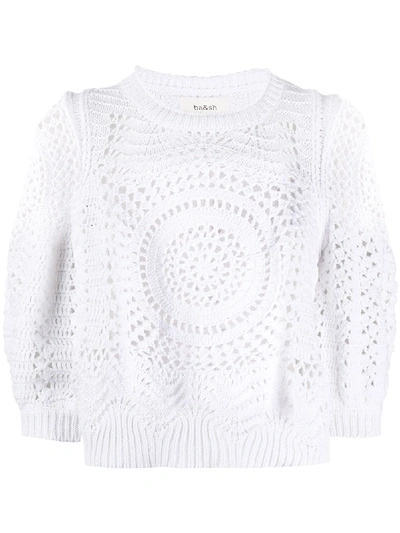 Ba&sh Ba & Sh Confetti Open-knit Sweater In White