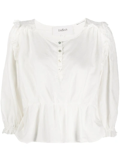 Ba&sh Tamara Ruffled Blouse In White