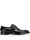 DOLCE & GABBANA POLISHED MONK SHOES WITH SINGLE BUCKLE