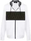 FENDI mesh-panelled FF motif hoodie