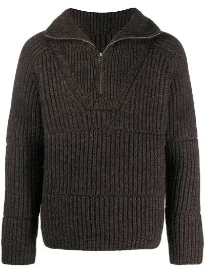 Jacquemus Rollneck Jumper In Brown