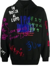 DOUBLET SLOGAN EMBROIDERED HOODED SWEATSHIRT