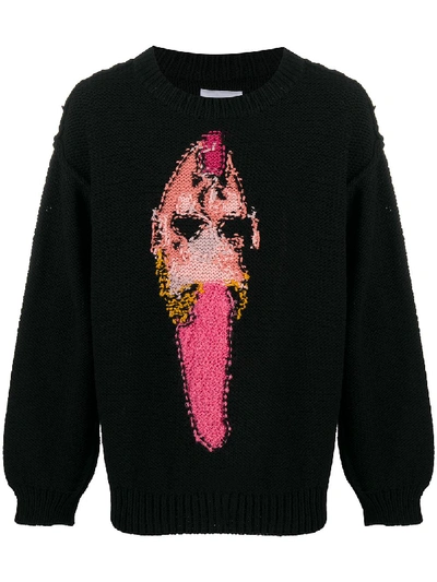 Doublet Hand Knit Punk Jacquard Sweater In Black