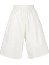 Bottega Veneta Patent Leather Bermuda Shorts In White