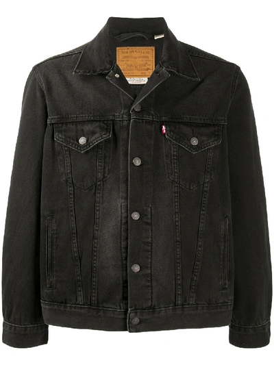 Levi's Faded Denim Jacket In Black