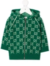 GUCCI GG JACQUARD ZIPPED HOODIE