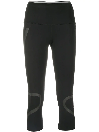 Adidas By Stella Mccartney Truepace High-rise Cropped Leggings In Black