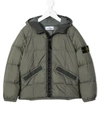 STONE ISLAND JUNIOR LOGO PATCH PADDED JACKET