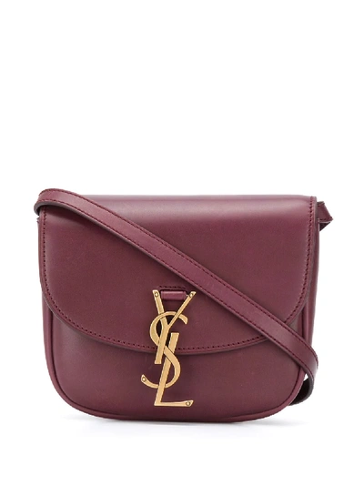 Saint Laurent Kaia Small Leather Shoulder Bag In Red