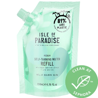 Isle Of Paradise Self Tanning Water Refill Pouch - Medium 6.76 Fl Oz-no Color