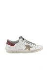 Golden Goose Super-star Sneaker In White/ Cappuccino/ Bordeaux