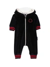 MONCLER BLACK NEWBORN SUIT,11478051