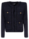 BALMAIN FRAYED WOVEN JACKET,11476327