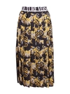 VERSACE JEANS COUTURE LOGO BAROQUE POLYESTER SKIRT,11476197