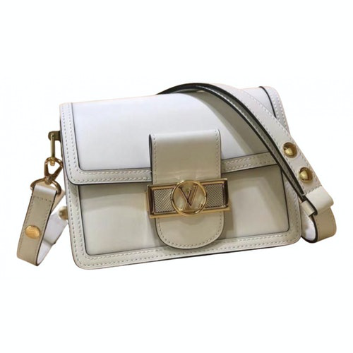 Pre-Owned Louis Vuitton Dauphine Mini White Leather Handbag | ModeSens