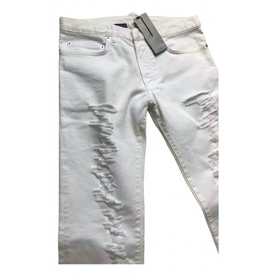 Pre-owned Dior White Cotton Trousers