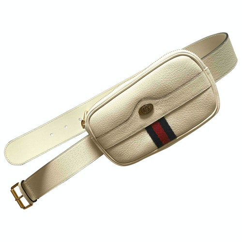 Pre-Owned Gucci Ophidia White Leather Clutch Bag | ModeSens